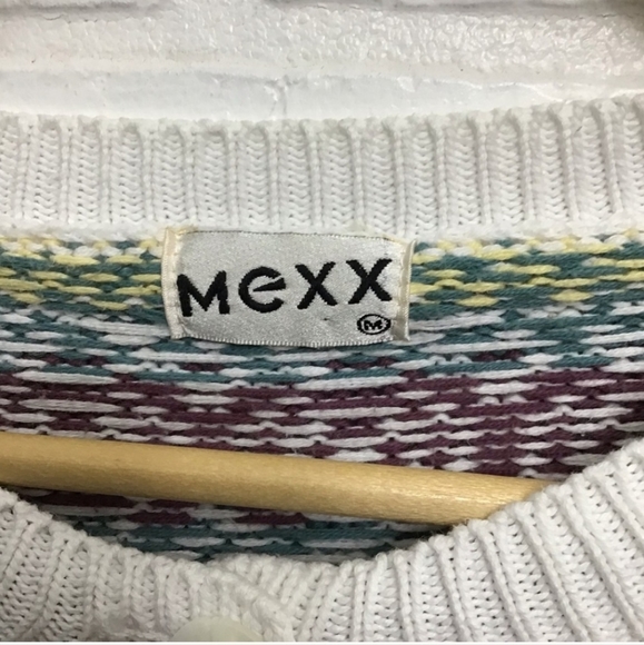 Mexx Vintage 100% cotton knit cardigan sweater white medium button down … - Picture 4 of 7